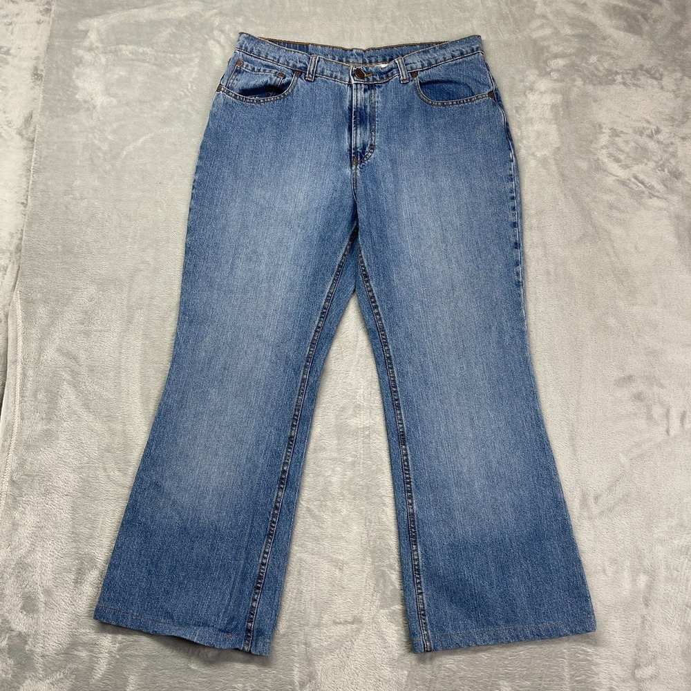 Jordache Jeans Womens 17/18 (33x28) Blue Denim High Rise Streetwear Flared Leg